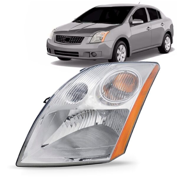 Farol Sentra 2007 2008 2009 2010 Cromado 1ª Linha - Esquerdo/motorista