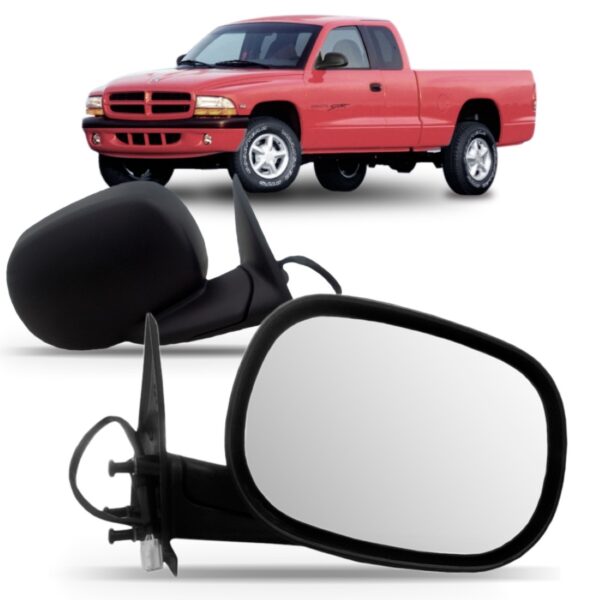 Retrovisor Dakota 1997 1998 1999 2000 2001 Elétrico Preto Lado Direito