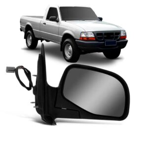 Retrovisor Externo Elétrico Preto Ranger 1998 A 2006 Preto Lado Direito