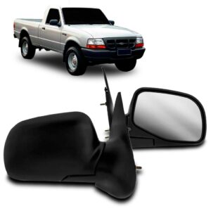 Retrovisor Ford Ranger 1998 Á 2006 Fixo Preto Lado Direito