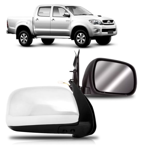 Retrovisor Hilux Sw4 Srv 2005 A 2011 Eletrico Cromado. Lado Direito