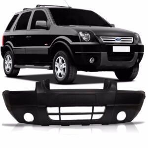 Parachoque Dianteiro Eco Sport 2003 A 2006 Com Furo Milha Preto