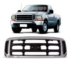 Grade Central Para Ford F250 1999 A 2005 Moldura 1a Linha Plástico