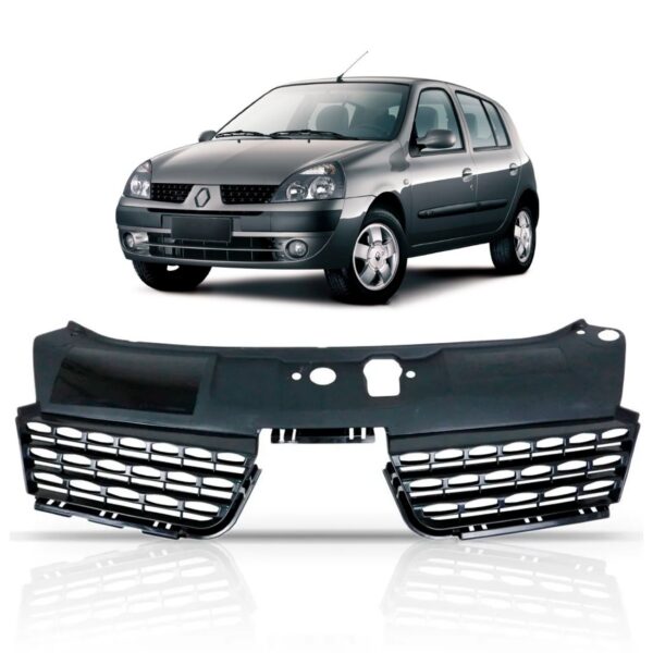 Grade Radiador Clio 2003 2004 2005 1a Linha Preto