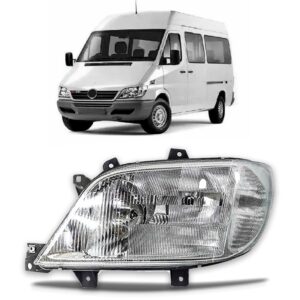 Farol Para Mercedes Sprinter 2001 A 2003 Raiado S/auxiliar Lado Esquerdo