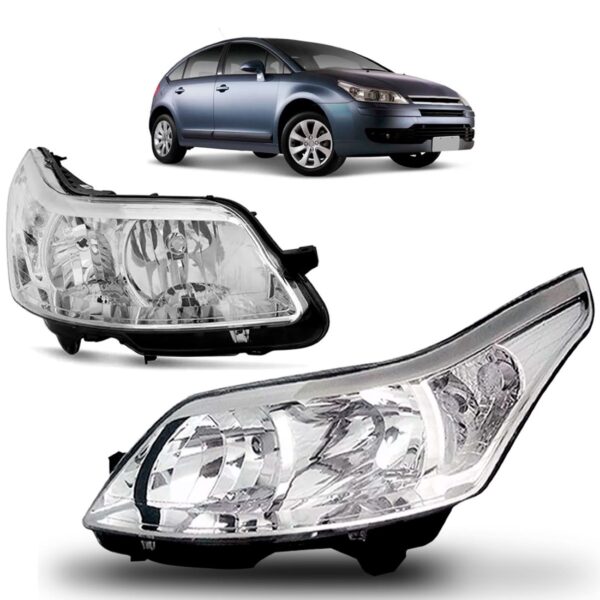 Farol C4 Citroen Pallas & Hatch 2007 08 09 10 11 12 2013 Lado Esquerdo