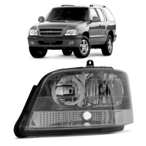 Farol S10 Blazer 2001 02 03 04 05 06 07 08 09 10 2011 Cinza Lado Esquerdo