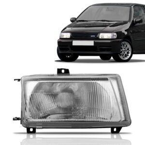 Farol Polo 97 98 99 00 Mascara Cromada Foco Simples 1ª Linha Direito/passageiro