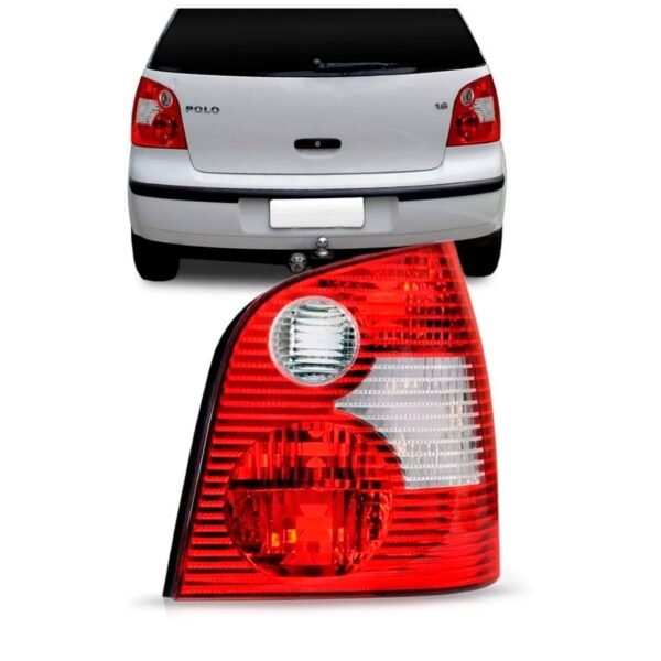 Sinaleira Traseira Polo 2003 2004 2005 2006 Vermelha/ Branca Lado Direito