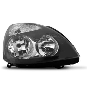 Farol Clio 03 A 2012 Eletrico S/motor Mascara Negra 1ª Linha Direito/passageiro