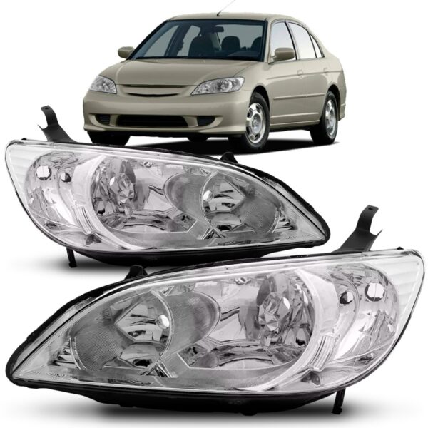 Farol Honda Civic 2004 2005 2006 Elétrico Sem Motor 1ª Linha Direito/passageiro