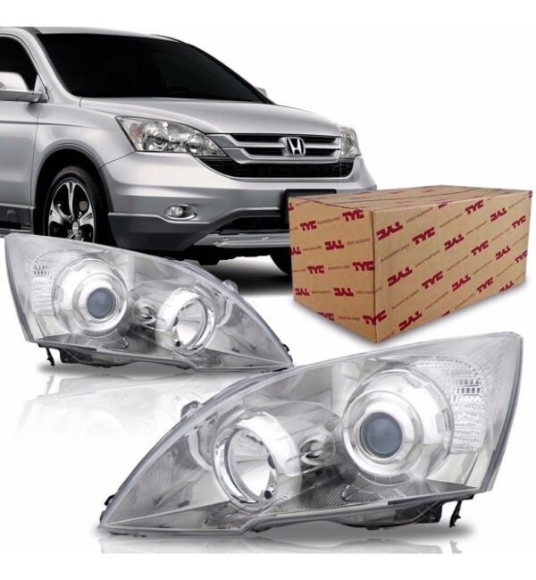 Farol Honda Crv Ano 2007 2008 2009 Mascara Cromada 1ª Linha Esquerdo/motorista