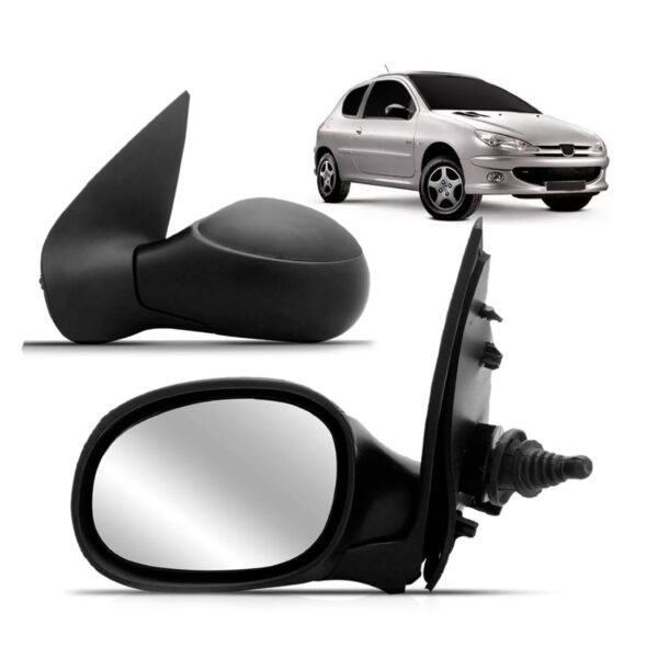 Retrovisor Peugeot 206 1998 1999 2000 A 2009 Com Controle Lado Esquerdo