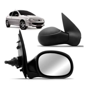 Retrovisor Peugeot 206 1998 1999 2000 A 2009 Com Controle Lado Direito