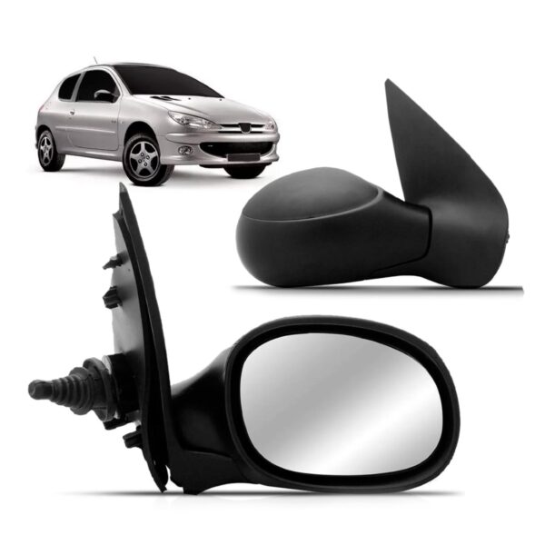 Retrovisor Peugeot 206 1998 1999 2000 A 2009 Com Controle Lado Direito