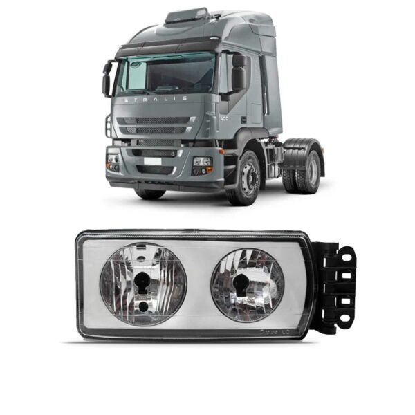 Farol Dianteiro Stralis 2003 2004 2005 2006 2007 1ª Linha Esquerdo/motorista