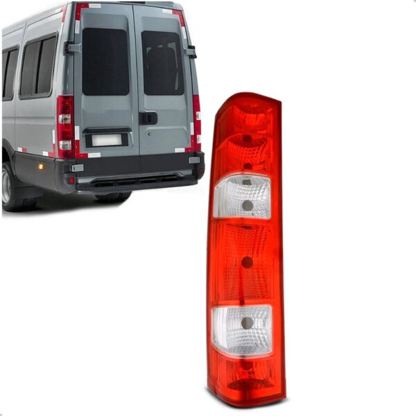 Lanterna Traseira Para Iveco Daily 2008/2012 Furgao 1ª Linha Esquerdo/motorista Vermelho