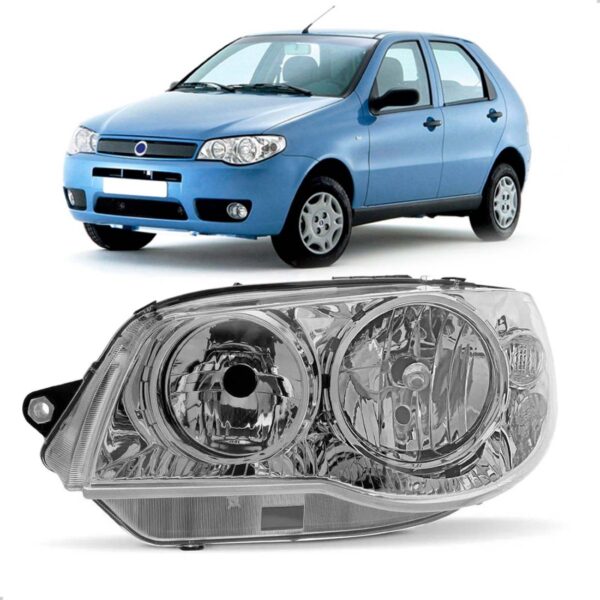 Farol Palio 2004 05 06 07 08 09 10 11 12 2013 Cromado Lado Esquerdo