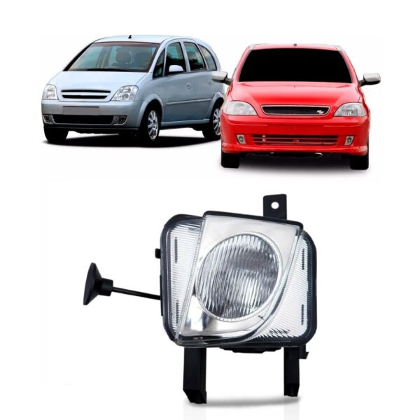 Farol Milha Auxiliar Lente Lisa Corsa 2007 08 09 10 1ª Linha Esquerda Motorista