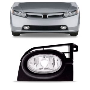 Farol Milha Auxiliar Civic Exs 06 07 08 Com Moldura 1ª Linha Direita