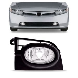 Farol Milha Auxiliar Civic Exs 06 07 08 Com Moldura 1ª Linha - - Esquerda