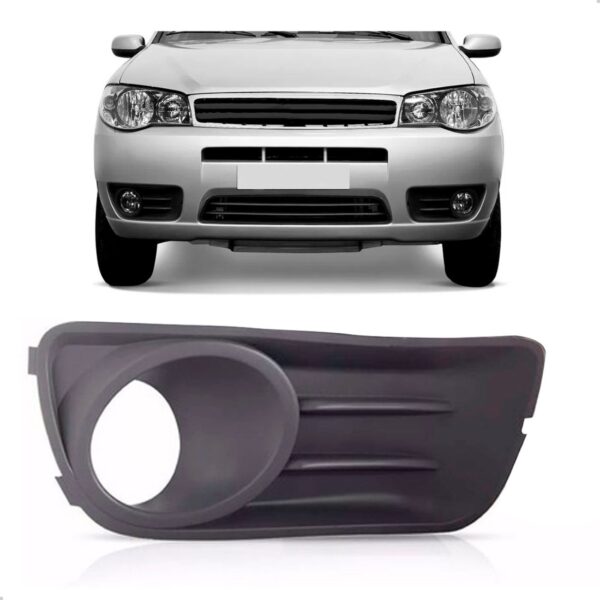 Moldura Milha Palio 2009 2010 2011 2012 Com Furo Cinza Lado Direito