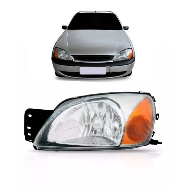 Farol Fiesta 2000 A 2002 Pisca Ambar 1ª Linha Esquerdo/motorista