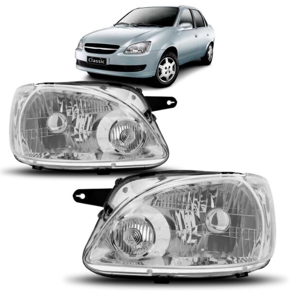 Farol Chevrolet Classic 2010 2011 2012 2013 2014 1ª Linha Esquerdo/motorista