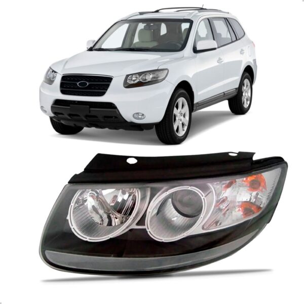 Farol Santa Fe 2007 2008 2009 Pisca Cristal 1ª Linha Esquerdo/motorista