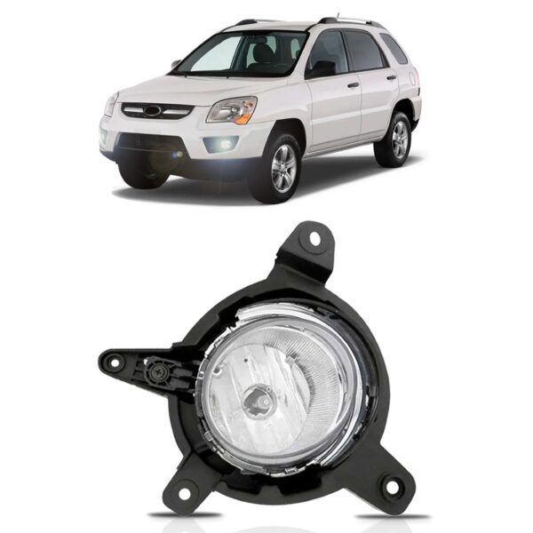 Farol Milha Auxiliar Sportage 09 10 11 Com Lâmpada 1ª Linha Esquerdo Motorista