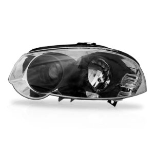 Farol Palio 10 A 12 Siena 08 A 12 Cromado Aro Preto 1ª Linha Esquerdo/motorista