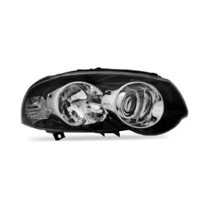 Farol Palio 09 A 20 Mascara Preta Com Anel Cromado 1ª Linha - Direito/passageiro