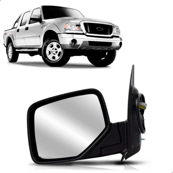Retrovisor Ranger 2005 A 2009 Eletrico Capa Cromada Lado Esquerdo