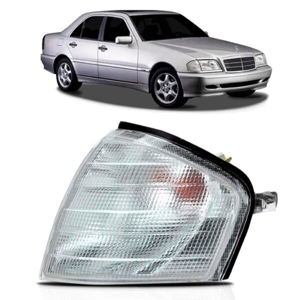 Lanterna Dianteira Mercedes C220 94 A 00 Cristal 1ª Linha Esquerdo Motorista