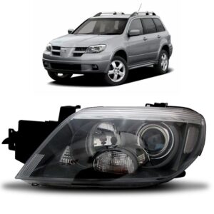 Farol Airtrek 2004 2005 2006 2007 08 Mascara Negra 1ª Linha Esquerdo/motorista