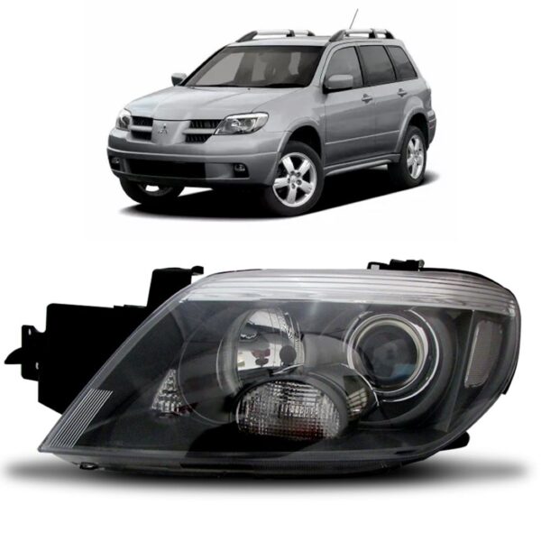 Farol Airtrek 2004 2005 2006 2007 08 Mascara Negra 1ª Linha Esquerdo/motorista