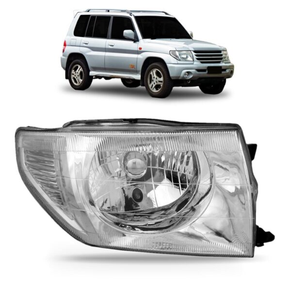 Farol Pajero Tr4 2004 2005 2006  Cromado Lado Direito Direito