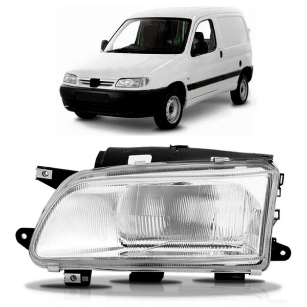 Farol Partner 98 1999 00 01 02 03 Com Foco Simples 1ª Linha - Esquerdo/motorista