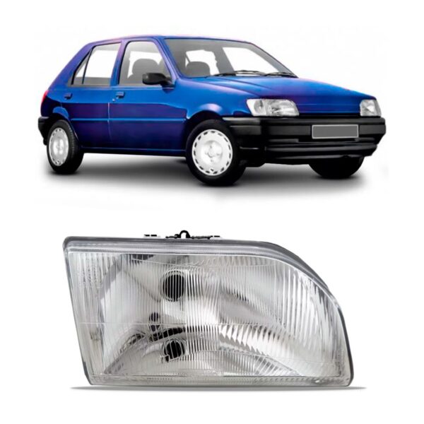 Farol Ford Fiesta 1994 1995 1996 Cromado 1ª Linha - Direito/passageiro