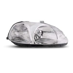 Farol Civic Sedan 1996 1997 1998 Manual Cromado Foco Simples Lado Direito