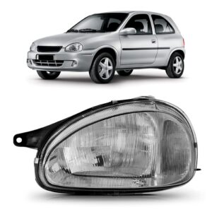 Farol Corsa 1994 95 1996 1997 98 99 Mascara Cromada 1ª Linha Esquerdo/motorista