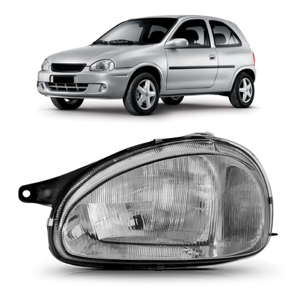 Farol Corsa 1994 95 1996 1997 98 99 Mascara Cromada 1ª Linha Esquerdo/motorista
