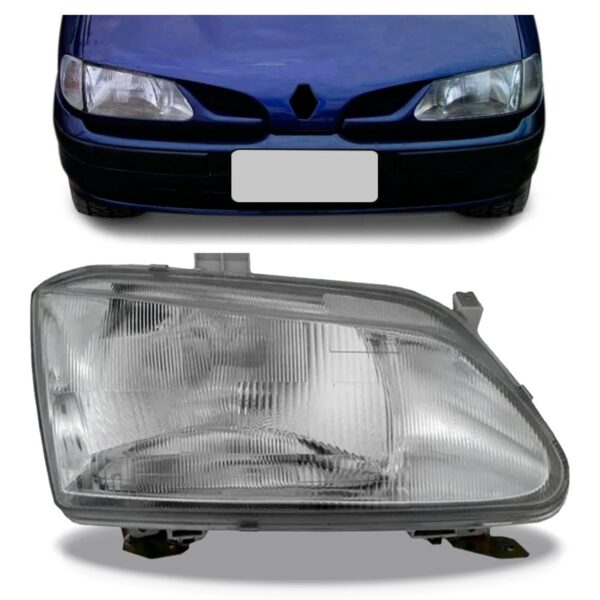 Farol Para Megane/scenic 96 97 98 99 Lado Direito 1ª Linha - Direito/passageiro