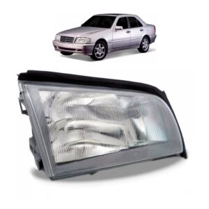 Farol Mercedes C220 1994 A 1996 Foco Duplo Ld Direito/passageiro