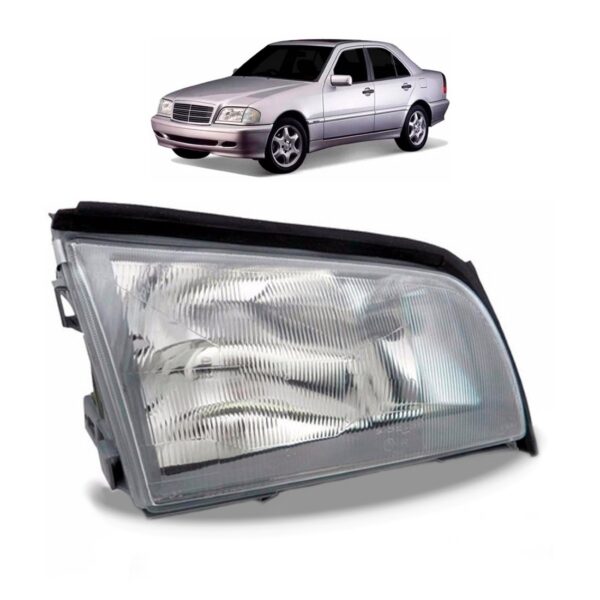 Farol Mercedes C220 1994 A 1996 Foco Duplo Ld Direito/passageiro