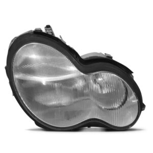 Farol Mercedes C180 Ano 2000 01 02 02 Lente Raiada 1ª Linha Esquerdo/motorista