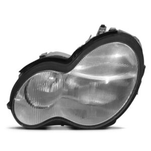 Farol Mercedes C180 Ano 2000 01 02 02 Lente Raiada 1ª Linha Direito/passageiro