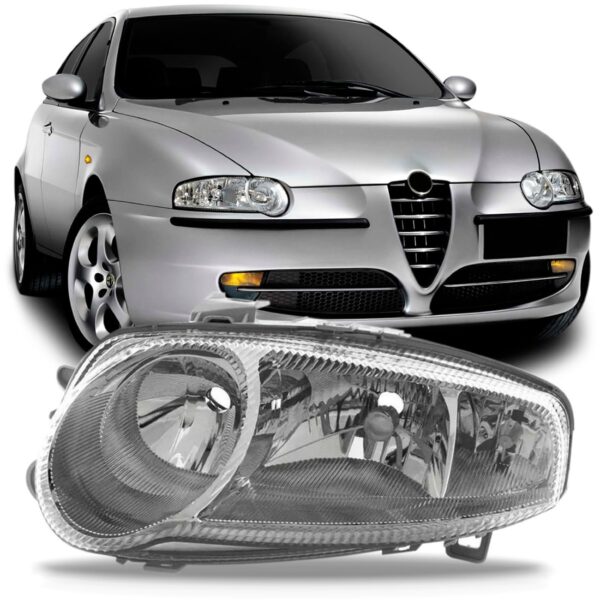 Farol Alfa Romeo 147 2001 2002 2003 2004 1ª Linha Esquerdo/motorista