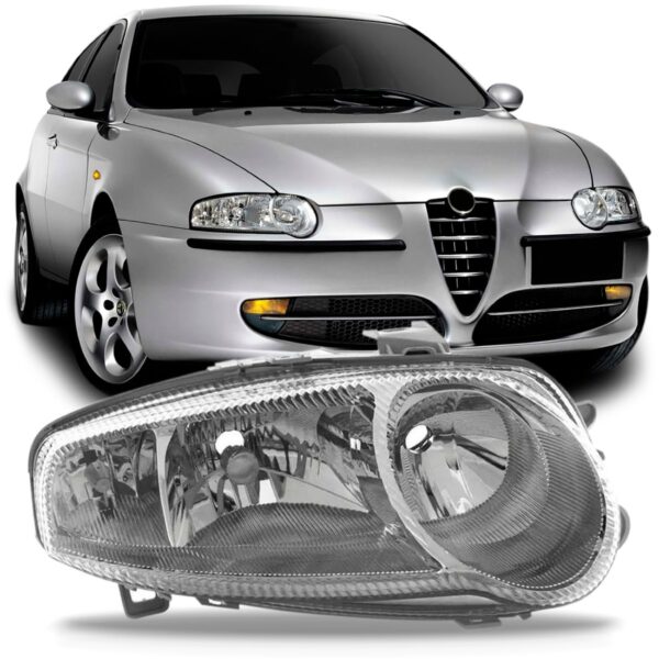 Farol Alfa Romeo 147 2001 2002 2003 2004 1ª Linha Direito/passageiro