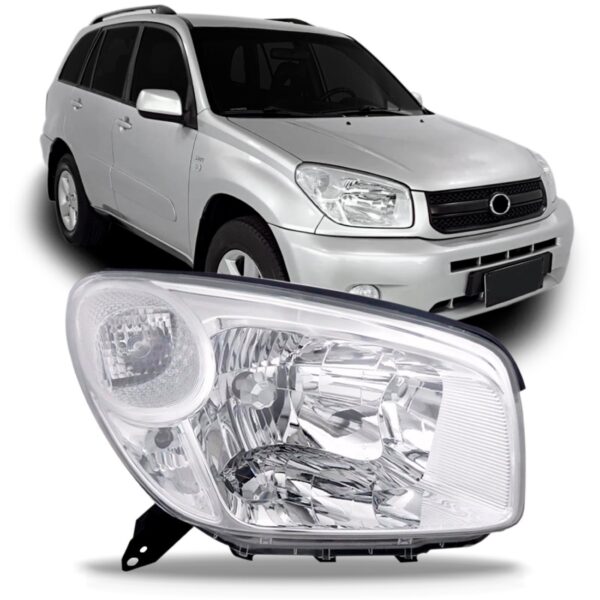 Farol Para Toyota Rav4 2004 2005 06 Cromado Toyota 1ª Linha Direito/passageiro